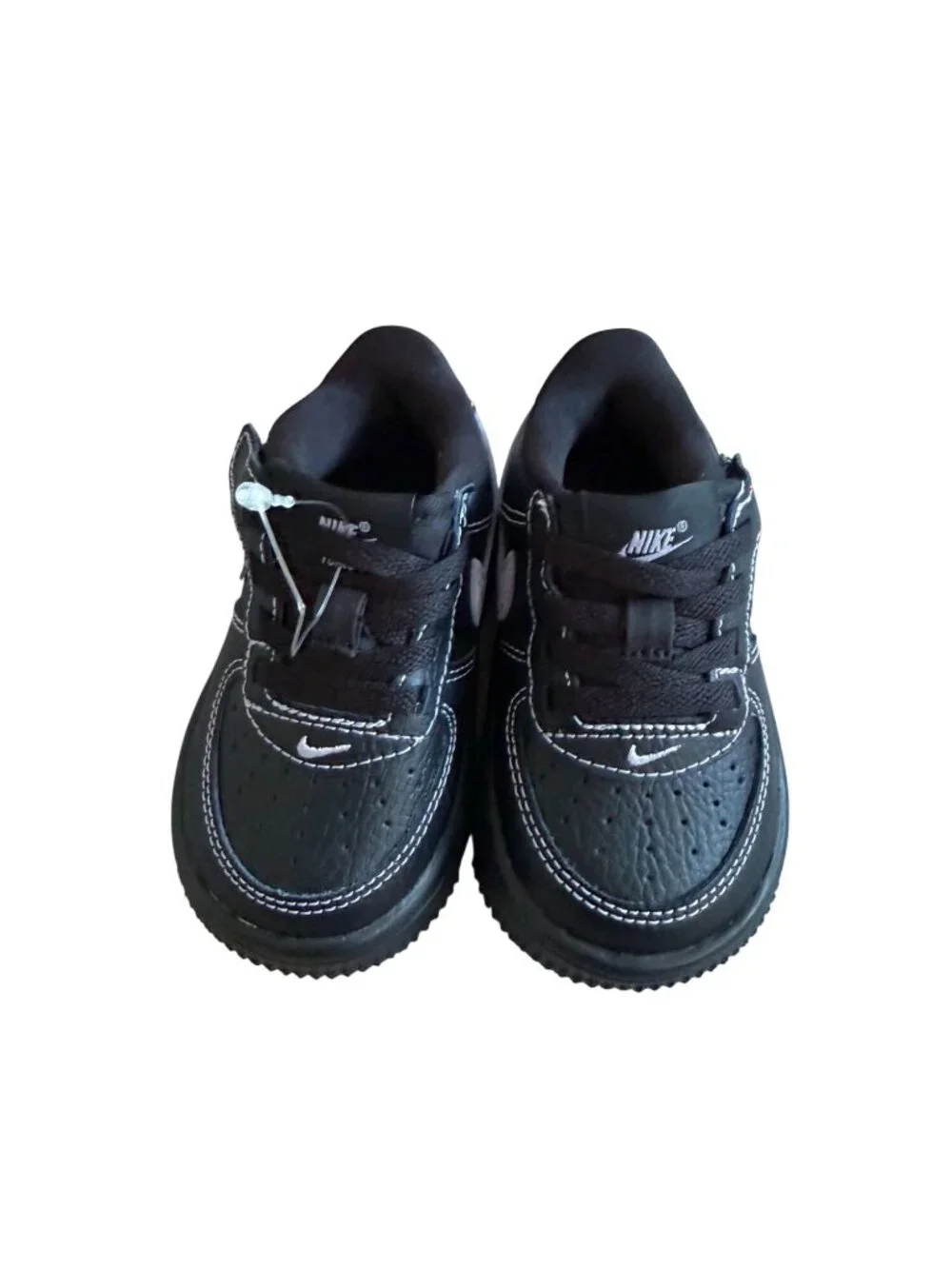 NIKE Baby Black Force 1 Low LV8 EasyOn Sneakers Size 5C NEW NWOB